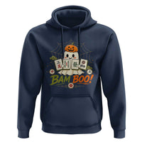 Halloween Ghost Playing Mahjong Spooky Boo Funny Costume Hoodie Mahjong Lover Gift