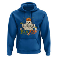 Halloween Ghost Playing Mahjong Spooky Boo Funny Costume Hoodie Mahjong Lover Gift