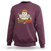 Halloween Ghost Playing Mahjong Spooky Boo Funny Costume Sweatshirt Mahjong Lover Gift