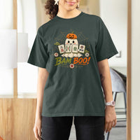 Halloween Ghost Playing Mahjong Spooky Boo Funny Costume T Shirt For Women Mahjong Lover Gift