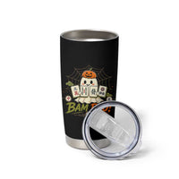 Halloween Ghost Playing Mahjong Spooky Boo Funny Costume Tumbler Cup Mahjong Lover Gift