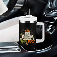 Halloween Ghost Playing Mahjong Spooky Boo Funny Costume Tumbler With Handle Mahjong Lover Gift