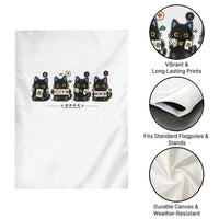Black Cat Mahjong Lover Cute Graphic Garden Flag