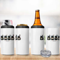 Black Cat Mahjong Lover Cute Graphic 4 in 1 Can Cooler Tumbler