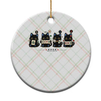 Black Cat Mahjong Lover Cute Graphic Ceramic Ornament