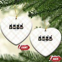 Black Cat Mahjong Lover Cute Graphic Ceramic Ornament