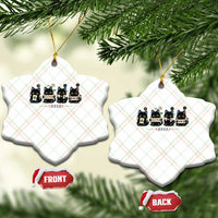 Black Cat Mahjong Lover Cute Graphic Ceramic Ornament