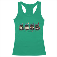 Black Cat Mahjong Lover Cute Graphic Racerback Tank Top
