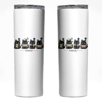 Black Cat Mahjong Lover Cute Graphic Skinny Tumbler