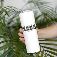 Black Cat Mahjong Lover Cute Graphic Skinny Tumbler