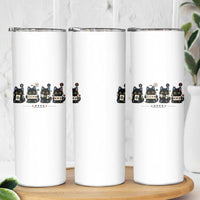 Black Cat Mahjong Lover Cute Graphic Skinny Tumbler
