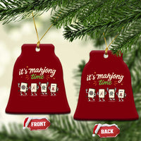 Its Mahjong Time Ceramic Ornament Funny Cartoon Mahjong Tiles Gathering Game Night