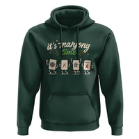 Its Mahjong Time Hoodie Funny Cartoon Mahjong Tiles Gathering Game Night