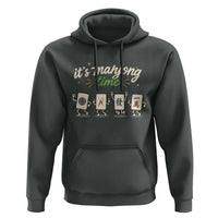 Its Mahjong Time Hoodie Funny Cartoon Mahjong Tiles Gathering Game Night