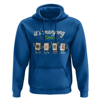 Its Mahjong Time Hoodie Funny Cartoon Mahjong Tiles Gathering Game Night