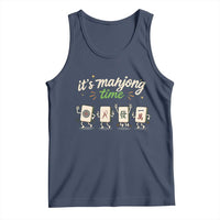 Its Mahjong Time Tank Top Funny Cartoon Mahjong Tiles Gathering Game Night
