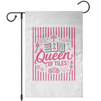 Queen Of Tiles Pink Mahjong Lover Game Night Graphic Garden Flag