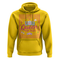 Queen Of Tiles Pink Mahjong Lover Game Night Graphic Hoodie