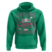 Queen Of Tiles Pink Mahjong Lover Game Night Graphic Hoodie