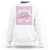 Queen Of Tiles Pink Mahjong Lover Game Night Graphic Sweatshirt
