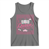 Queen Of Tiles Pink Mahjong Lover Game Night Graphic Tank Top
