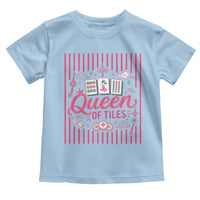 Queen Of Tiles Pink Mahjong Lover Game Night Graphic Toddler T Shirt
