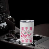 Queen Of Tiles Pink Mahjong Lover Game Night Graphic Tumbler Cup