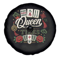 Mahjong Lovers Spare Tire Cover Queen Of Tiles Game Night Graphic