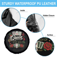Mahjong Lovers Spare Tire Cover Queen Of Tiles Game Night Graphic