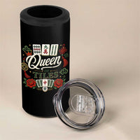 Mahjong Lovers 4 in 1 Can Cooler Tumbler Queen Of Tiles Game Night Graphic