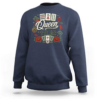 Mahjong Lovers Sweatshirt Queen Of Tiles Game Night Graphic