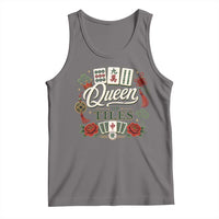 Mahjong Lovers Tank Top Queen Of Tiles Game Night Graphic