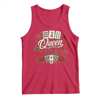 Mahjong Lovers Tank Top Queen Of Tiles Game Night Graphic