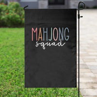 Mahjong Lovers Mahj Squad Garden Flag Boho Pastel Cute Game Night Graphic