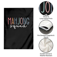 Mahjong Lovers Mahj Squad Garden Flag Boho Pastel Cute Game Night Graphic