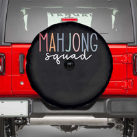 Mahjong Lovers Mahj Squad Spare Tire Cover Boho Pastel Cute Game Night Graphic
