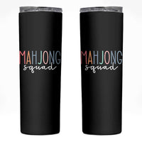 Mahjong Lovers Mahj Squad Skinny Tumbler Boho Pastel Cute Game Night Graphic