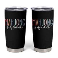 Mahjong Lovers Mahj Squad Tumbler Cup Boho Pastel Cute Game Night Graphic