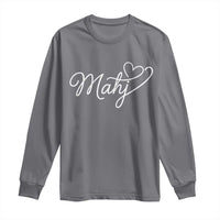 Mahjong Lovers Long Sleeve Shirt Funny Mah Jongg Heart Game Night Graphic