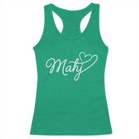 Mahjong Lovers Racerback Tank Top Funny Mah Jongg Heart Game Night Graphic