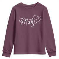 Mahjong Lovers Youth Sweatshirt Funny Mah Jongg Heart Game Night Graphic