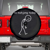 Funny Mahjong Lover Spare Tire Cover No Mahjong Today Sad Stickman Meme Graphic