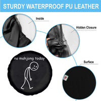 Funny Mahjong Lover Spare Tire Cover No Mahjong Today Sad Stickman Meme Graphic