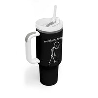 Funny Mahjong Lover Tumbler With Handle No Mahjong Today Sad Stickman Meme Graphic