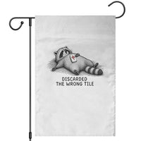 Funny Raccoon Mahjong Lovers Garden Flag Discarded The Wrong Tile