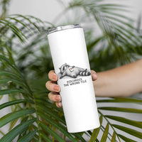 Funny Raccoon Mahjong Lovers Skinny Tumbler Discarded The Wrong Tile