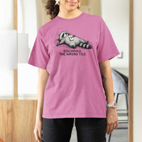 Funny Raccoon Mahjong Lovers T Shirt For Women Discarded The Wrong Tile