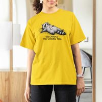 Funny Raccoon Mahjong Lovers T Shirt For Women Discarded The Wrong Tile