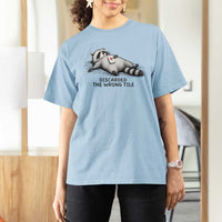 Funny Raccoon Mahjong Lovers T Shirt For Women Discarded The Wrong Tile