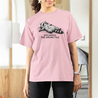 Funny Raccoon Mahjong Lovers T Shirt For Women Discarded The Wrong Tile